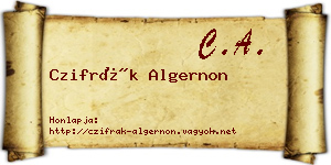 Czifrák Algernon névjegykártya